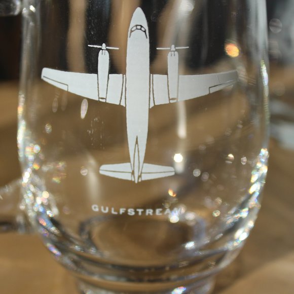 Vintage 1960 Grumman O.A.O E-2A Hawkeye Gulfstream OV-1 Mohawk glasses w/Handles - Picture 7 of 12